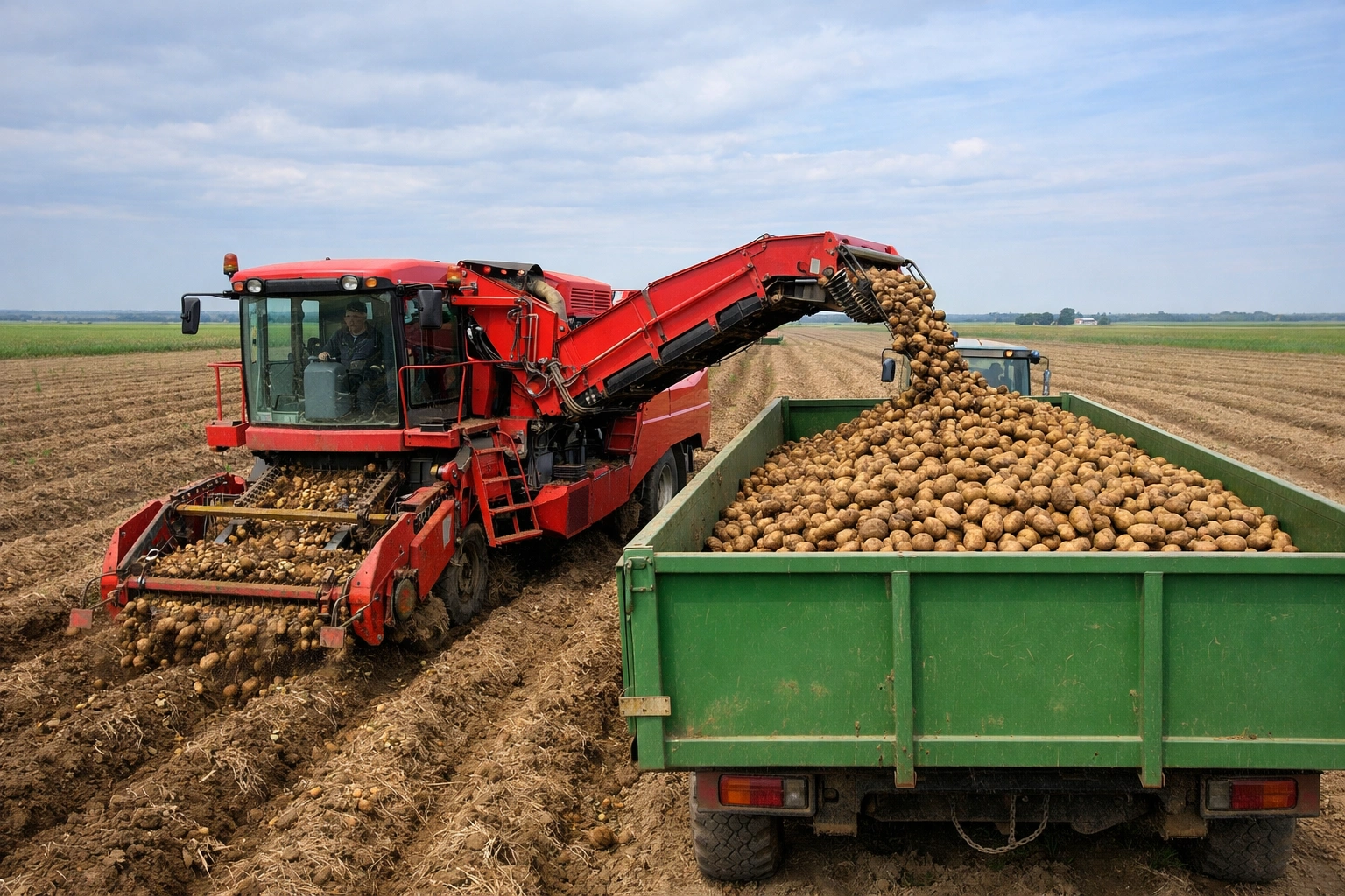 Harvesting and field loading